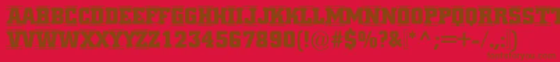 ACitynovattd4strcmb Font – Brown Fonts on Red Background