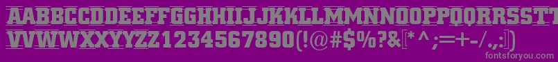 ACitynovattd4strcmb Font – Gray Fonts on Purple Background