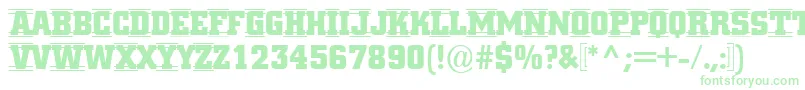 Czcionka ACitynovattd4strcmb – zielone czcionki na białym tle
