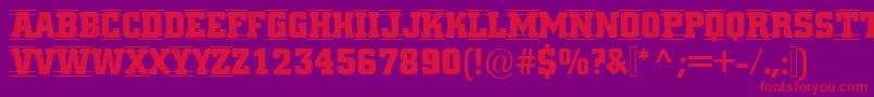 Fonte ACitynovattd4strcmb – fontes vermelhas em um fundo violeta