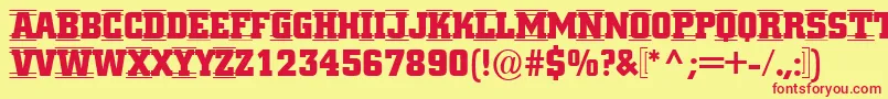 ACitynovattd4strcmb Font – Red Fonts on Yellow Background