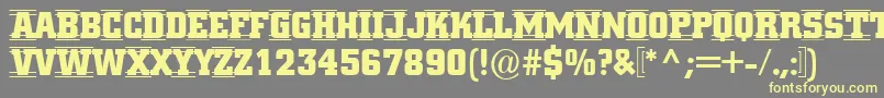 ACitynovattd4strcmb Font – Yellow Fonts on Gray Background