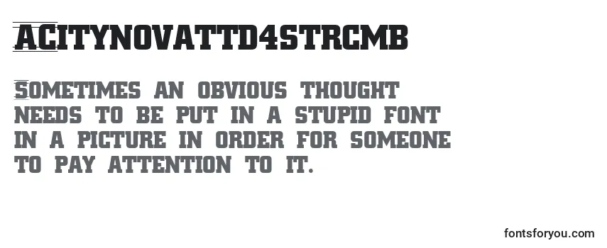 Review of the ACitynovattd4strcmb Font