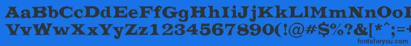 ATrianglerrgh Font – Black Fonts on Blue Background