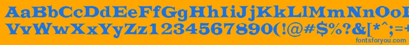 ATrianglerrgh Font – Blue Fonts on Orange Background