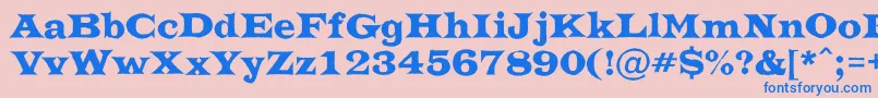 ATrianglerrgh Font – Blue Fonts on Pink Background
