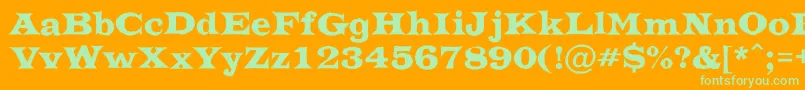 ATrianglerrgh Font – Green Fonts on Orange Background