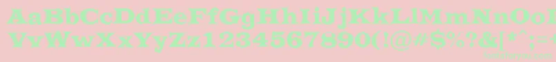 ATrianglerrgh Font – Green Fonts on Pink Background