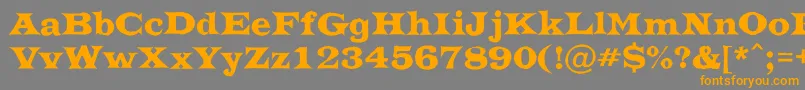 ATrianglerrgh Font – Orange Fonts on Gray Background