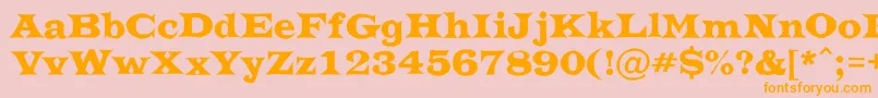 ATrianglerrgh Font – Orange Fonts on Pink Background
