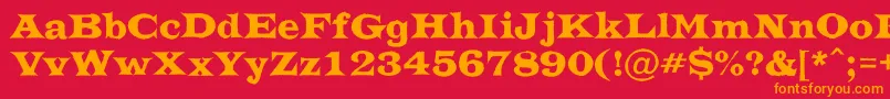 ATrianglerrgh Font – Orange Fonts on Red Background