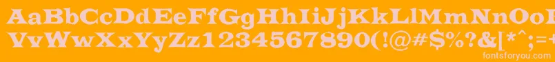 ATrianglerrgh Font – Pink Fonts on Orange Background