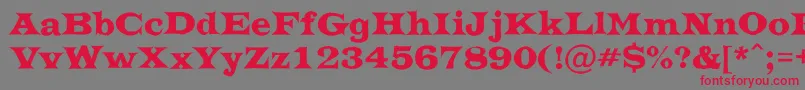 ATrianglerrgh-Schriftart – Rote Schriften auf grauem Hintergrund