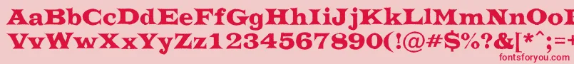 ATrianglerrgh Font – Red Fonts on Pink Background