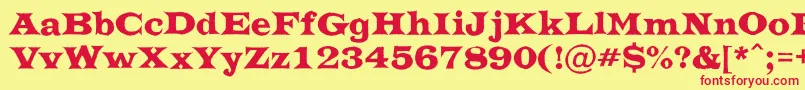 ATrianglerrgh Font – Red Fonts on Yellow Background