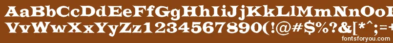 ATrianglerrgh Font – White Fonts on Brown Background
