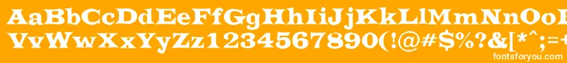 ATrianglerrgh Font – White Fonts on Orange Background