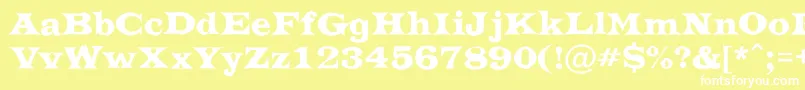 ATrianglerrgh Font – White Fonts on Yellow Background