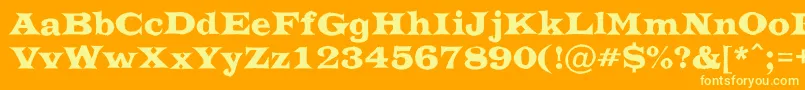 ATrianglerrgh Font – Yellow Fonts on Orange Background