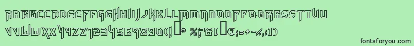 Hammerheadoutline Font – Black Fonts on Green Background