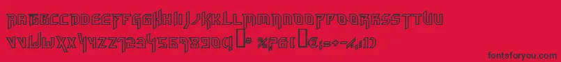 Шрифт Hammerheadoutline – чёрные шрифты на красном фоне
