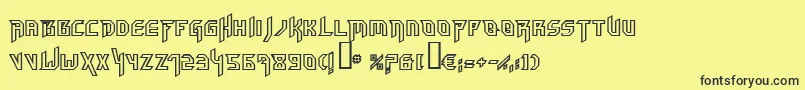 Hammerheadoutline Font – Black Fonts on Yellow Background