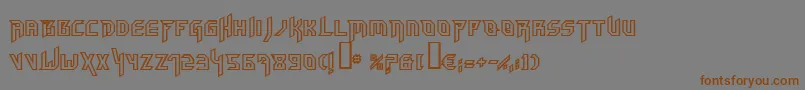 Hammerheadoutline Font – Brown Fonts on Gray Background