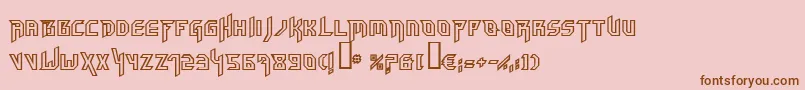 Police Hammerheadoutline – polices brunes sur fond rose