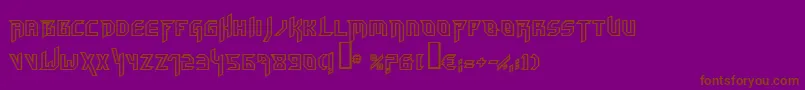 Fonte Hammerheadoutline – fontes marrons em um fundo roxo