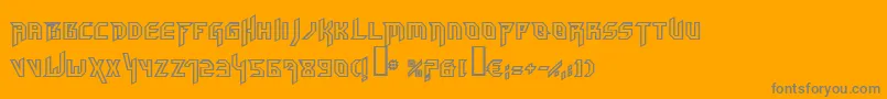 Hammerheadoutline Font – Gray Fonts on Orange Background