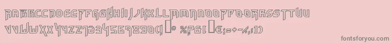 Hammerheadoutline Font – Gray Fonts on Pink Background