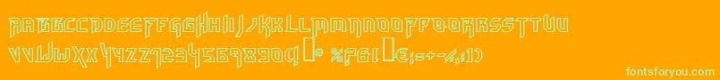 Hammerheadoutline Font – Green Fonts on Orange Background