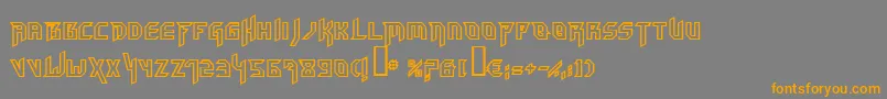 Czcionka Hammerheadoutline – pomarańczowe czcionki na szarym tle
