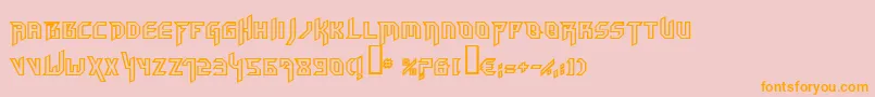 Hammerheadoutline Font – Orange Fonts on Pink Background