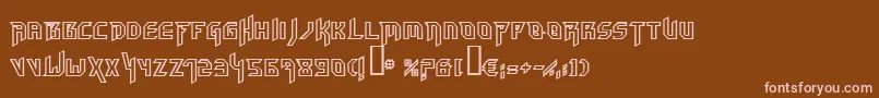 Hammerheadoutline Font – Pink Fonts on Brown Background