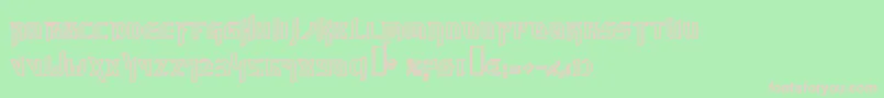 Hammerheadoutline Font – Pink Fonts on Green Background