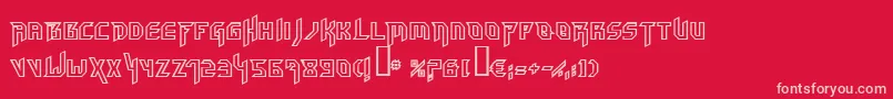 Hammerheadoutline Font – Pink Fonts on Red Background