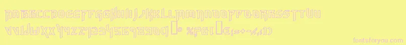 Hammerheadoutline Font – Pink Fonts on Yellow Background