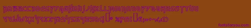 Hammerheadoutline Font – Purple Fonts on Brown Background