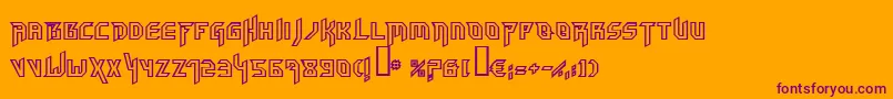 Hammerheadoutline Font – Purple Fonts on Orange Background