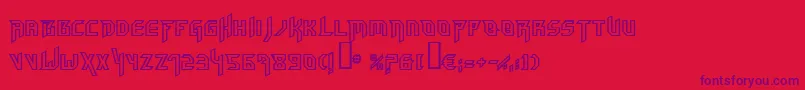 Hammerheadoutline-fontti – violetit fontit punaisella taustalla