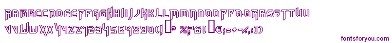Hammerheadoutline Font – Purple Fonts on White Background