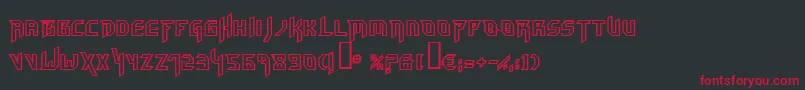Hammerheadoutline Font – Red Fonts on Black Background