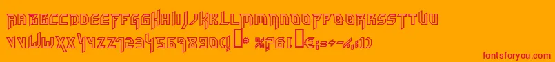 Hammerheadoutline Font – Red Fonts on Orange Background
