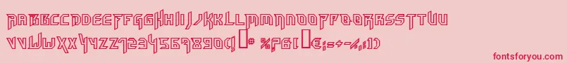 Hammerheadoutline Font – Red Fonts on Pink Background