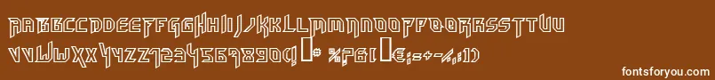 Hammerheadoutline Font – White Fonts on Brown Background