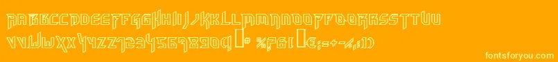 Hammerheadoutline Font – Yellow Fonts on Orange Background