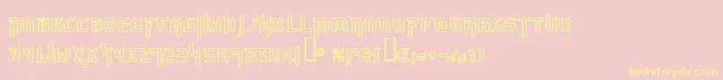 Hammerheadoutline Font – Yellow Fonts on Pink Background