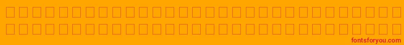 HatchetMan-Schriftart – Rote Schriften auf orangefarbenem Hintergrund