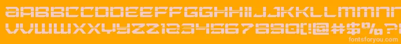 Fonte Laserwolflaser – fontes rosa em um fundo laranja